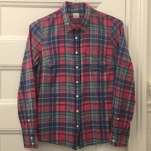 J. Crew Plaid Cotton Button Down